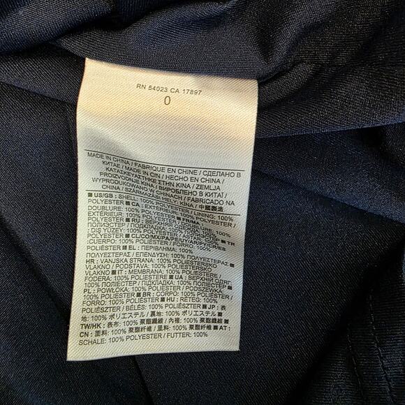 Banana Republic Maxi Tank Dress Navy Blue Size 0 Racerback Polyester Preowned - Picture 5 of 8